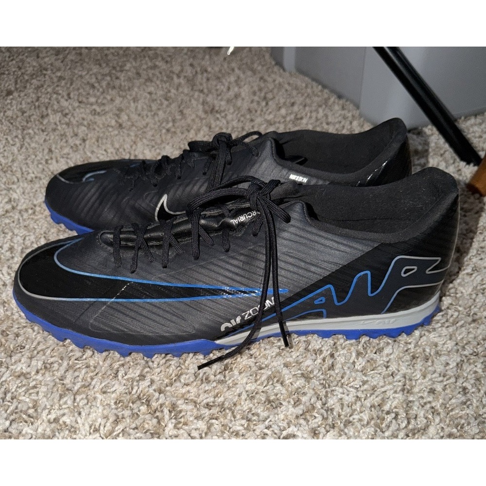 NEW Nike Mercurial Vapor 15 Academy Turf Soccer ‎ Black Blue Men's 13 AUTHENTIC